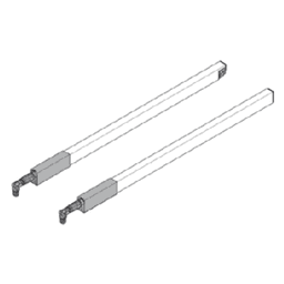 Gray Tandembox Rectangular Top Gallery Rail by Blum
