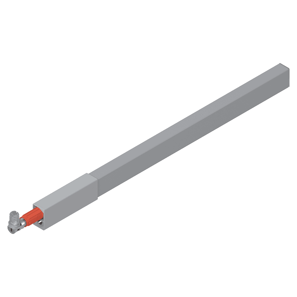 Tandembox Right-Hand Longside Gallery Rail for Deep Drawer, White Aluminum, 400mm Main - Image