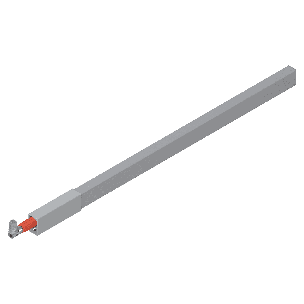 500mm Right-Hand Longside Gallery Rail, Gray Main - Image