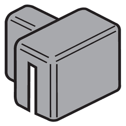 Blum Metafile Lateral Bracket in White - Side View