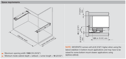 Blum Movento Lateral Stabilizer Set for 763/769 - Locking Clip