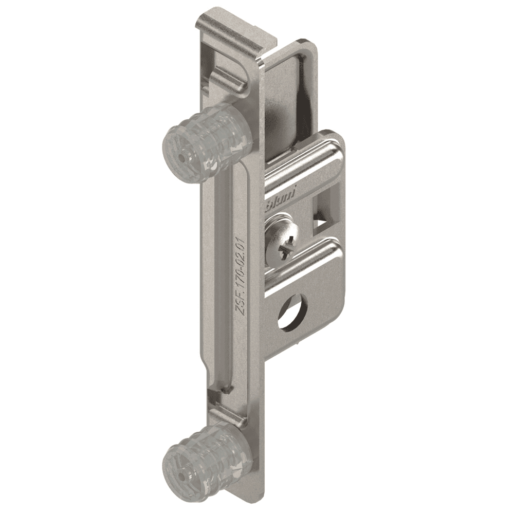 Blum METABOX 320MH/K Left-Hand Bracket, Press-In, 3-3/8", Nickel-Plated Drawer System