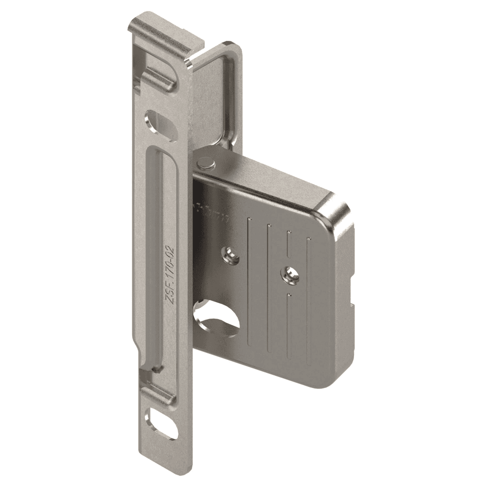 Blum Metabox 320MH/K Drawer System Front Fixing Bracket in Nickel-Plated Finish