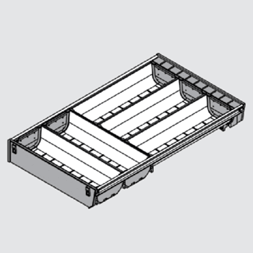 Blum Orga-Line 3-Tier Cutlery Organizer Set, Stainless Steel, 20 - Image 4