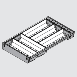 Blum Orga-Line 3-Tier Cutlery Organizer Set, Stainless Steel, 20 - Image 4