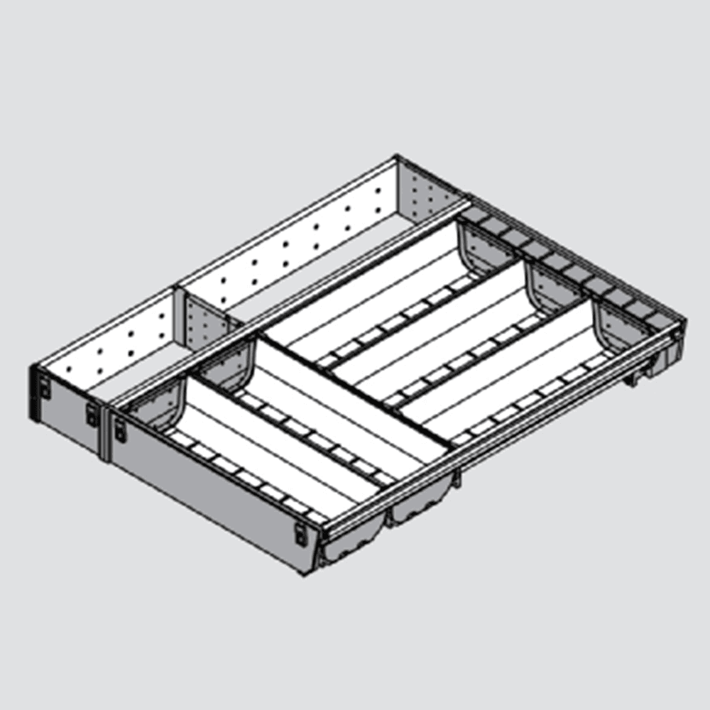 Blum Orga-Line Stainless Steel Cutlery Insert Set, Tiered, 22 Pieces