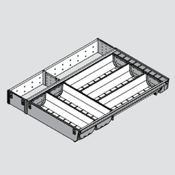 Blum Orga-Line Stainless Steel Cutlery Insert Set, Tiered, 22 Pieces