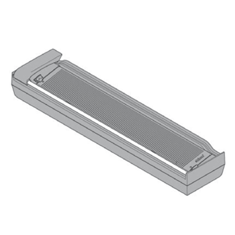 Blum Orga-Line Wrap Dispenser, Gray/White, 16-3/16 - Dispenser in use on countertop