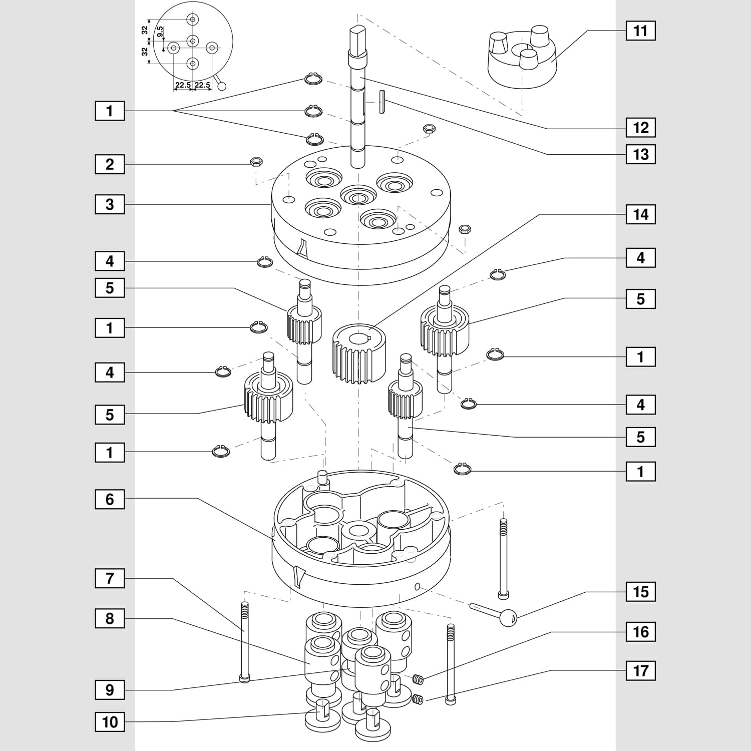 M8 x 5 Flat Set Screw