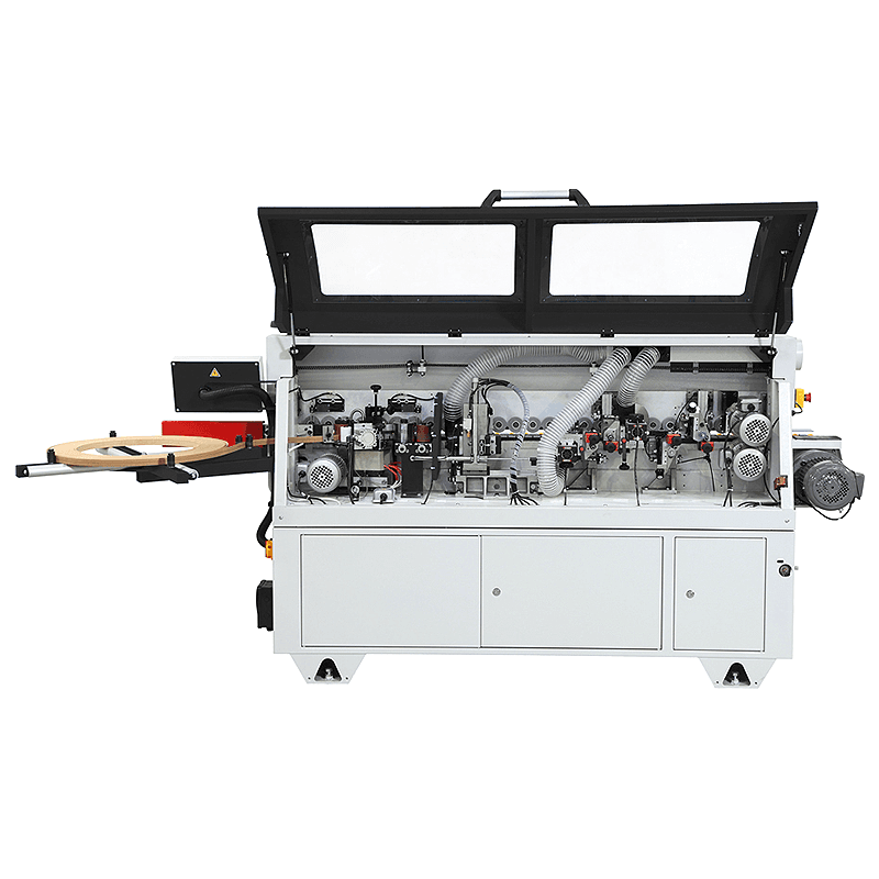 High frequency 12000 RPM end trimming unit with A?100mm TC-Saw blades - Detail