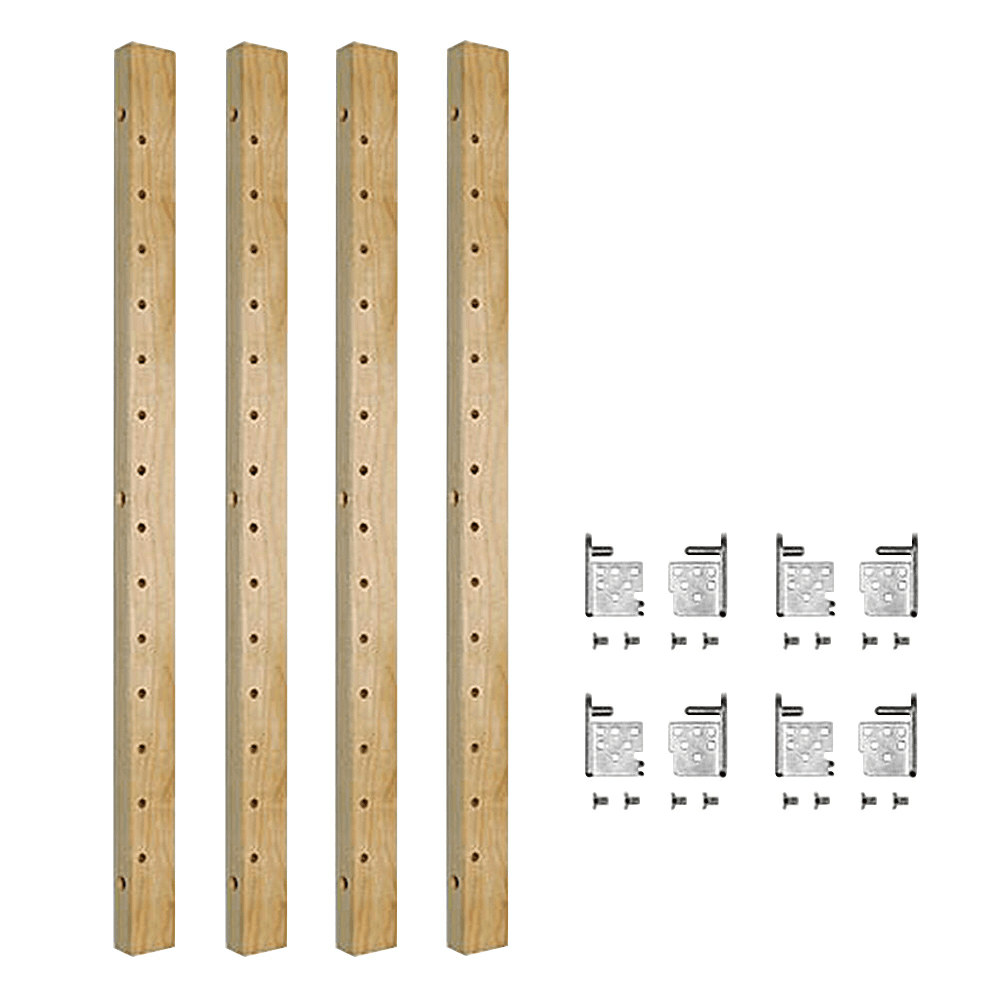 20-7/8" X-Series Pilaster Kit with 8 Brackets - Maple Finish - Image 2