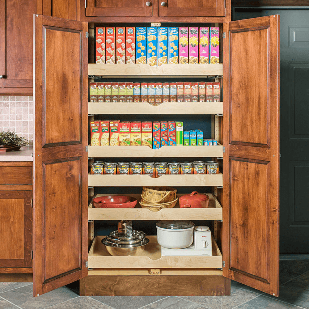 X-Series Pilaster Kit with 20 Brackets, Maple Finish