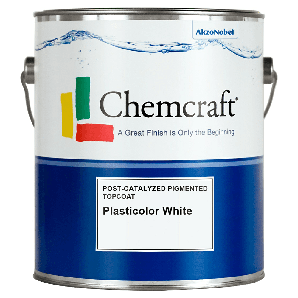 Plasticolor 275 White Post-Cat Pigmented Topcoat, Low Gloss, 5 Gallon - Alt Image 1