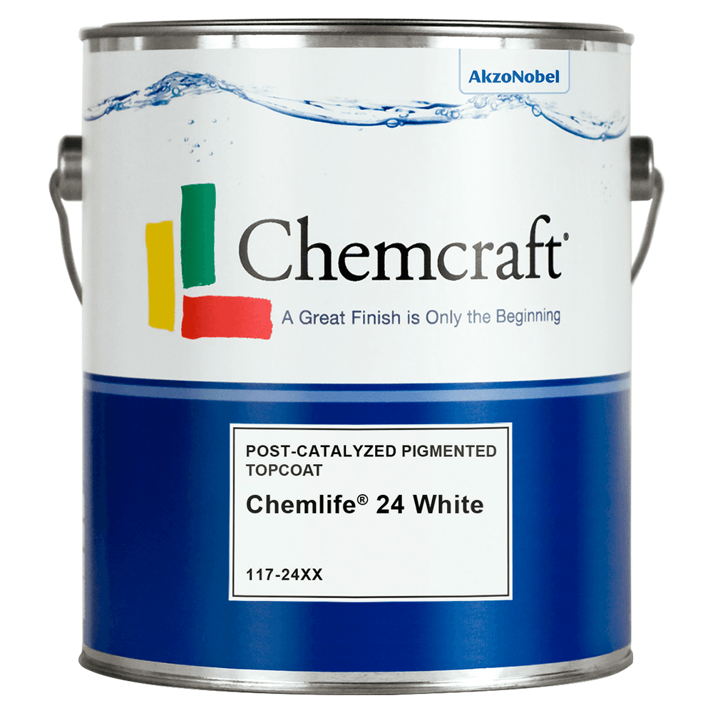 Chemlife 24 Plus White CV Pigmented Topcoat, Low Gloss, 5 Gallon - Alt Image 1