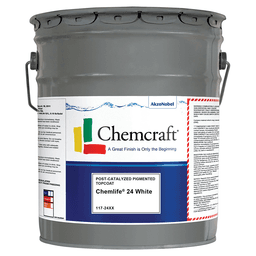 Chemlife 24 Plus White CV Pigmented Topcoat, Low Gloss, 5 Gallon - Main Image