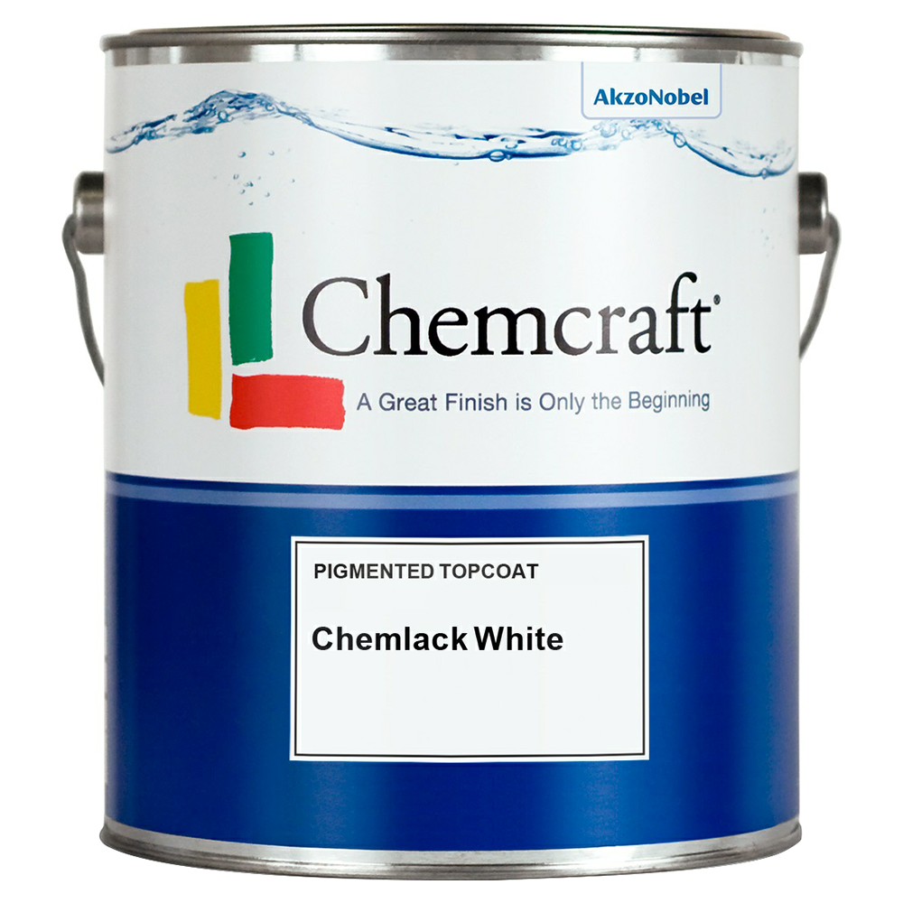 230-2219 Chemlack Express White Pigmented Topcoat, Low Gloss, 5 Gallon - Alt Image 1