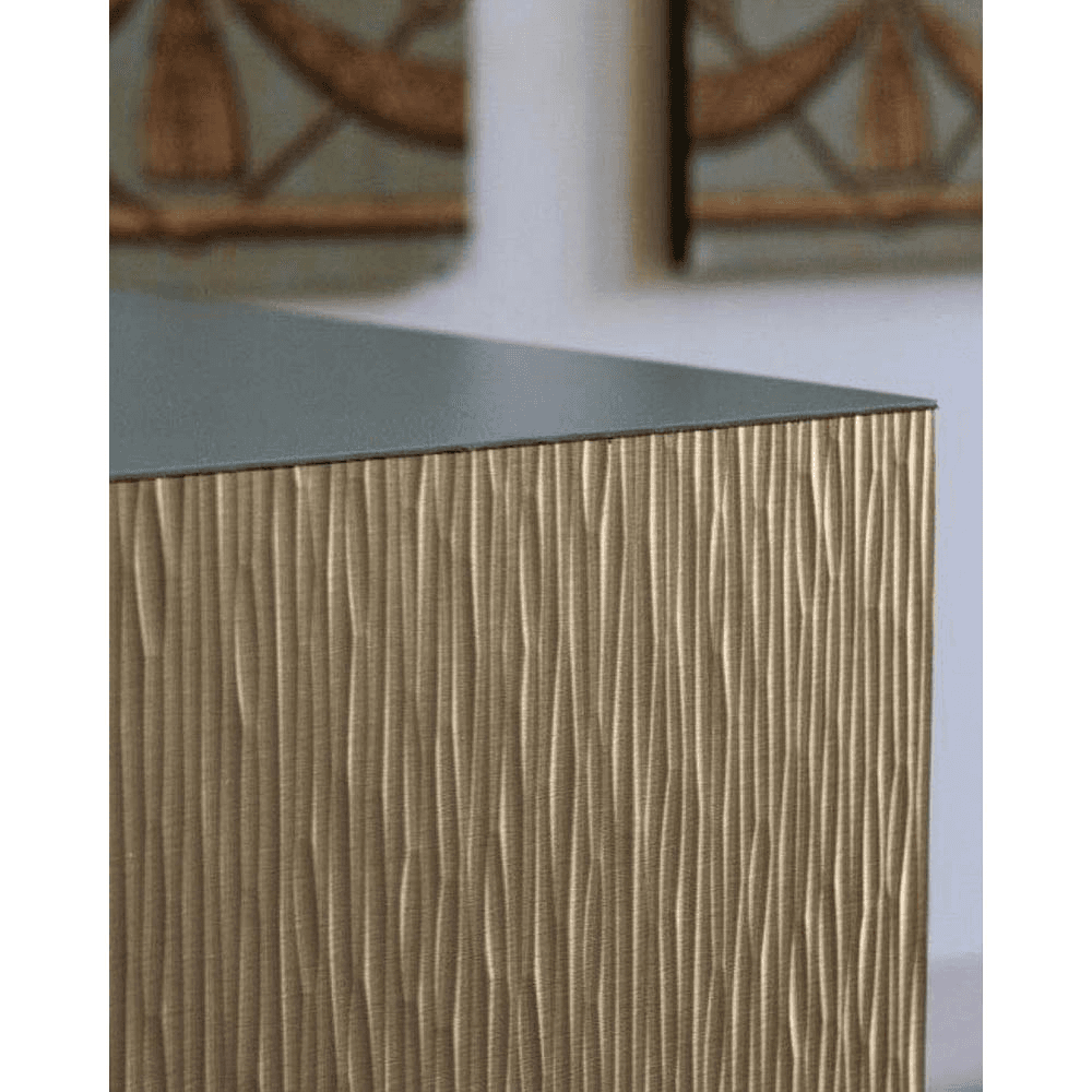 200 Series HPL Metal Laminate 236 Metawave Bronze Aluminum, 4' x 8' Alt 2 - Image