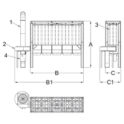 5.5 HP Enclosureless Dust Collector, 1 Phase Alt 4 - Image