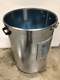 Coima 3 Barrel Waste Cans with Viewing Windows for SHK Series Dust Collectors - Main Image