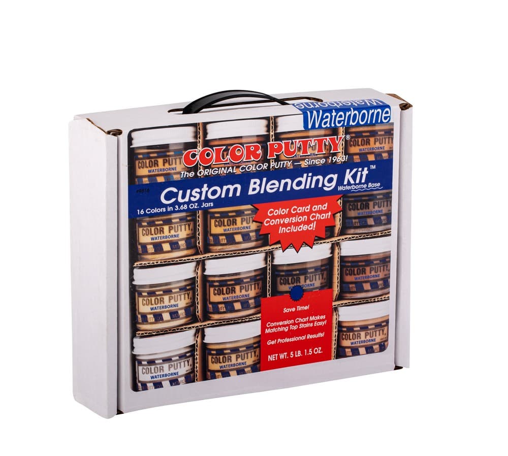 Color Putty Waterborne Wood Filler, 1 lb, 9716WB Blending Kit - Image 6