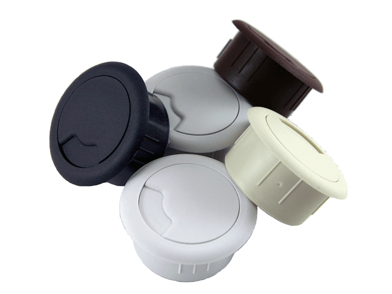 80mm Black Plastic Wire Grommet from Custom Accents - Bottom View