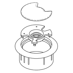 Bore Hole Diameter of 1-7/8" for Gray Cable Grommet