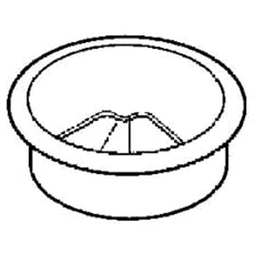Black 60mm wire grommet for desks by Custom Accents