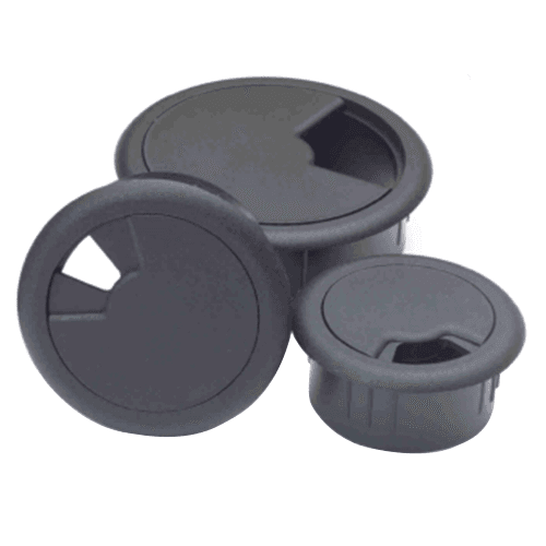 Custom Accents CPF 2-7/8" Gray Cable Grommet with 3-Pieces