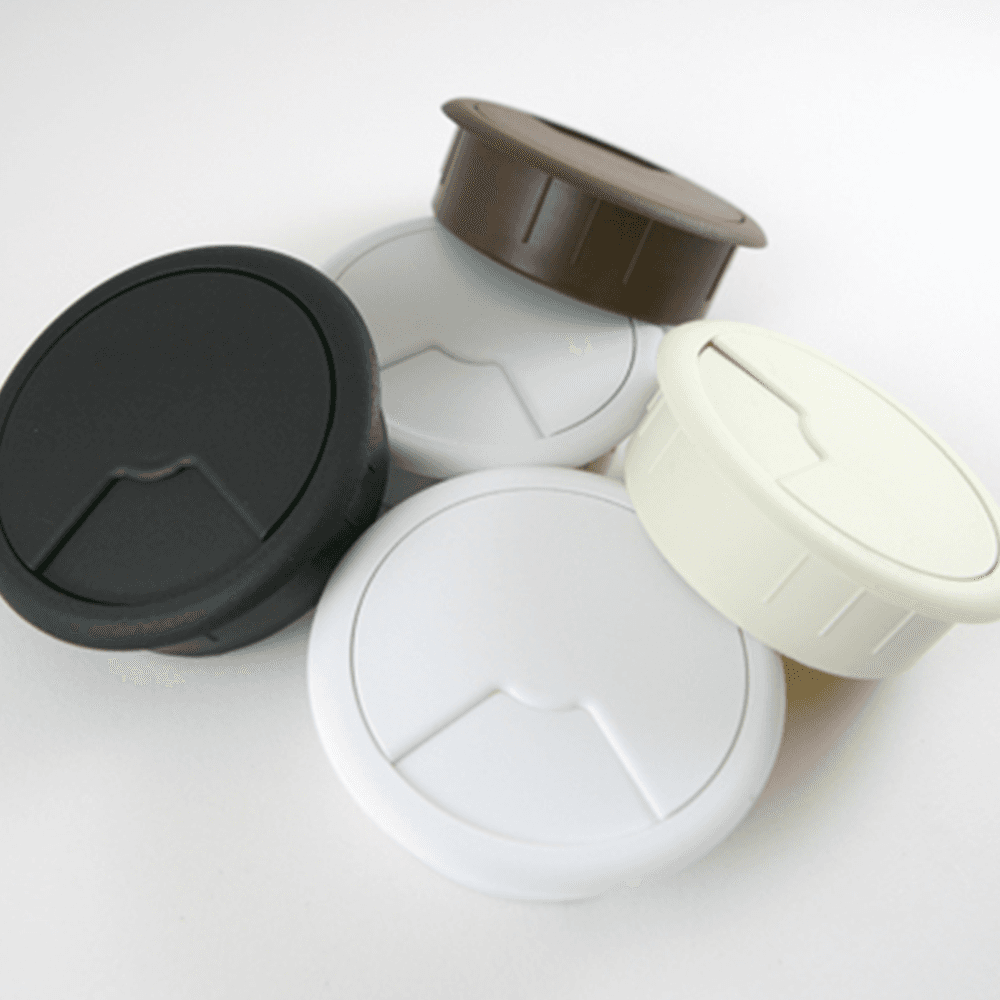 80mm White Plastic Wire Grommet by Custom Accents - Product Image 1