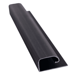 Black CPF 96" J-Type Wire Channel with Self-Adhesive Tape