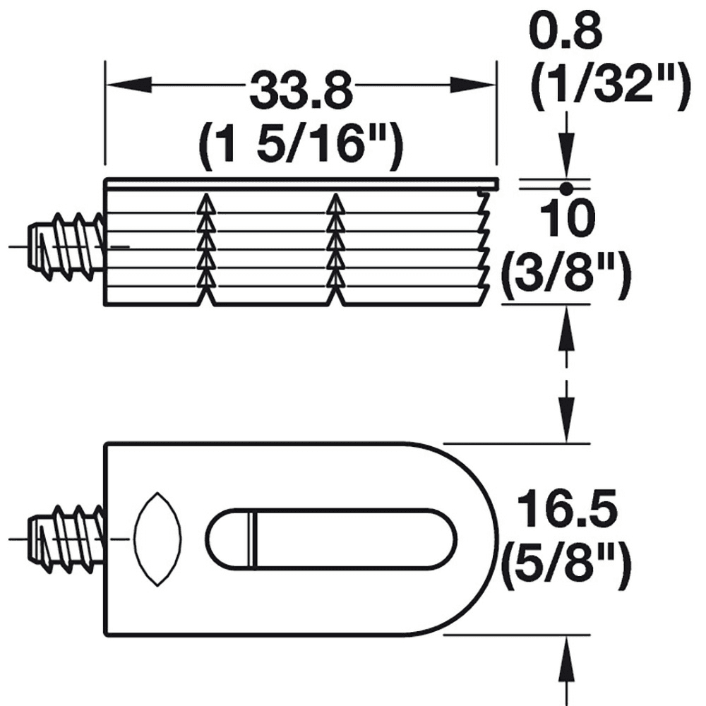 Lamello 186311 Cabineo 8 Connectors for Center Panels White Box of 2000 - Alt Image 1