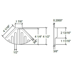 4-1/2" Radius Corner Soap Dish, Parthenon Alt 1 - Image