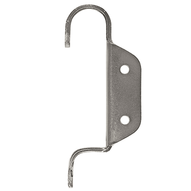 Cost-effective Double Hook for Library Ladders with Top and Bottom Hooks in Satin Nickel