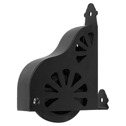 Quiet Glide Standard Ladder Wheel Assembly with Brake in Black