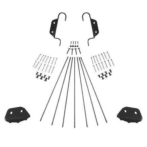 Kit Includes Double Hooks, Non-Skid Feet, Rung Support Rods, and Fasteners