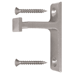 Quiet Glide Satin Nickel Finish Vertical Wall Bracket for Library Ladders and Rolling Barn Doors