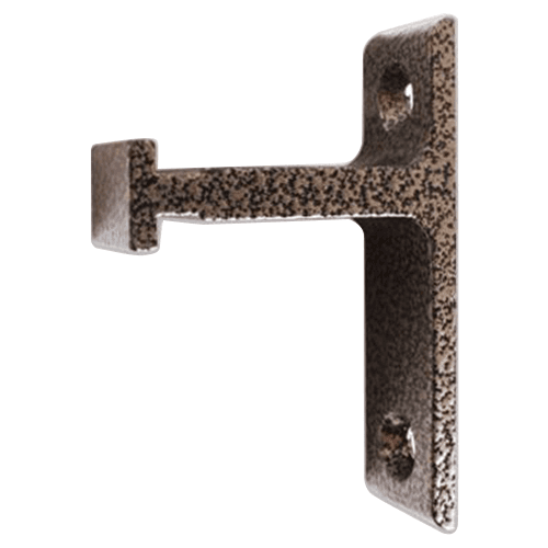 Quiet Glide Hammered Antique Brass Finish Vertical Wall Bracket For Library Ladders and Rolling Barn Doors