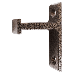 Quiet Glide Hammered Antique Brass Finish Vertical Wall Bracket For Library Ladders and Rolling Barn Doors