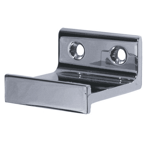 Quiet Glide QG Roller Horizontal Bracket Kit, Polished Chrome Finish - Rail Bracket