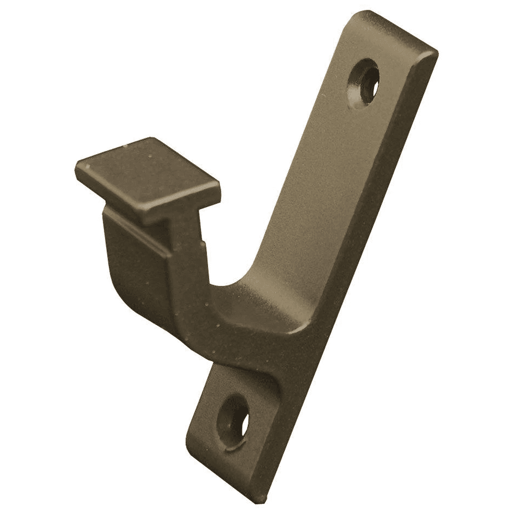 Oil Rubbed Bronze Finish Hook Vertical Bracket Kit for Standard Rollers - Quiet Glide Rail Bracket