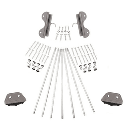 Quiet Glide ladder hardware kit, black finish for 16" wide library ladder