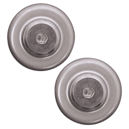 Quiet Glide Rail End Cap Stop Kit in Black Finish - Standard Style A End Cap - 2 Bolts, 2 End Caps, and 2 Stops Included