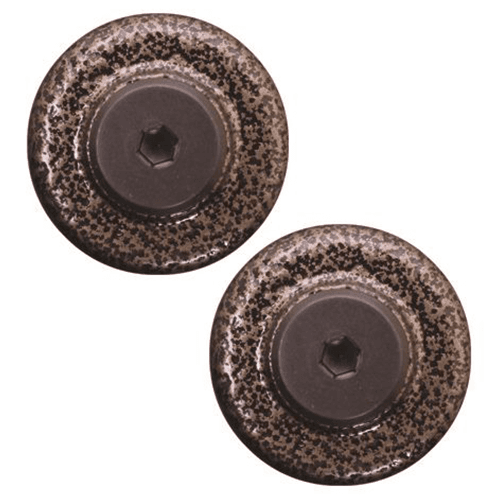 Quiet Glide Rail End Cap Stop Kit in Hammered Antique Brass Finish - Style A End Cap