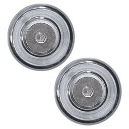 Quiet Glide Rail End Cap Stop Kit in Polished Chrome Finish