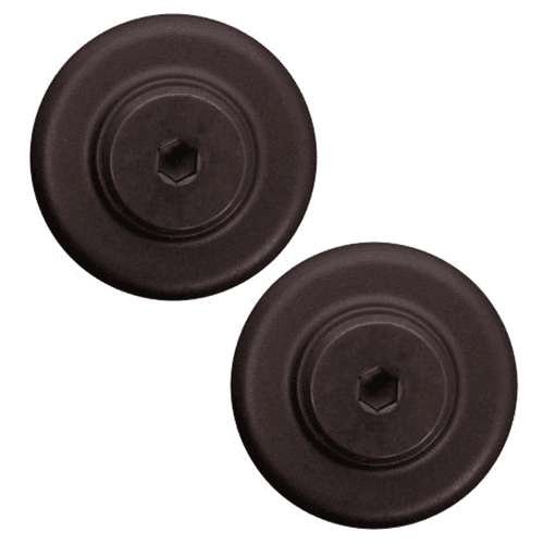 Black Finish Rail End Cap Stop Kit by Quiet Glide - Complete with Bolts, End Caps, and Stops for Round Rail