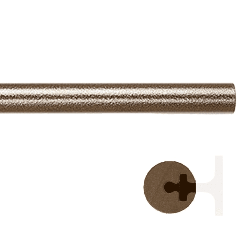 72" Extension Rail for Rolling Library Ladder in Hammered Antique Brass Finish