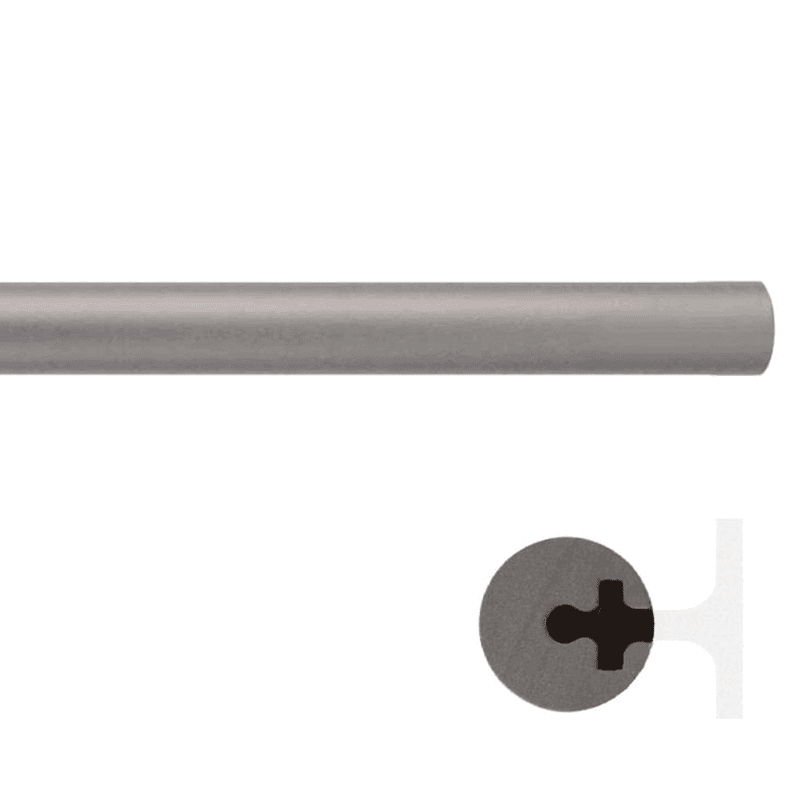 Black Finish Extension Rail - 8'''' Long & 1" Diameter