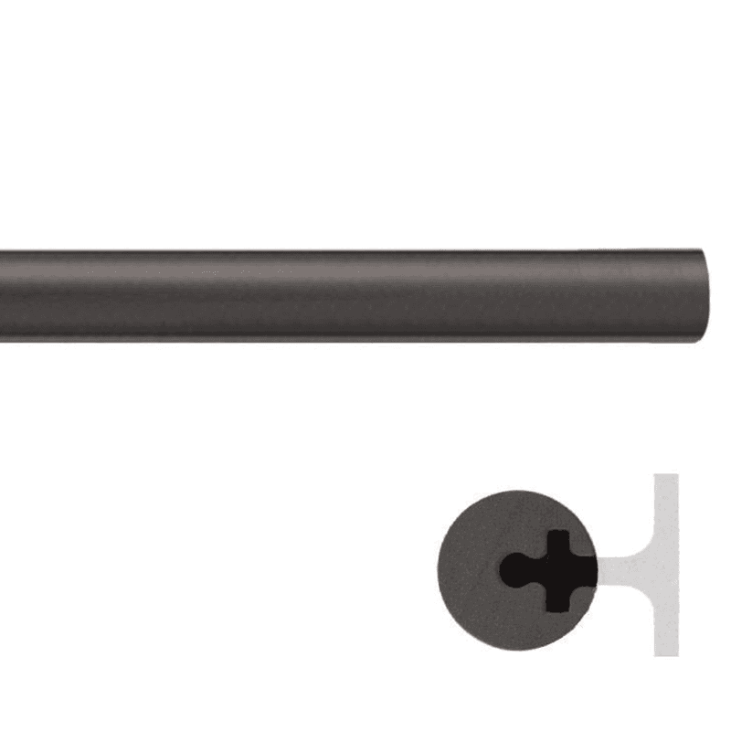 8'' solid aluminum rail for trimming or splicing with another rail for Quiet Glide's rolling ladder