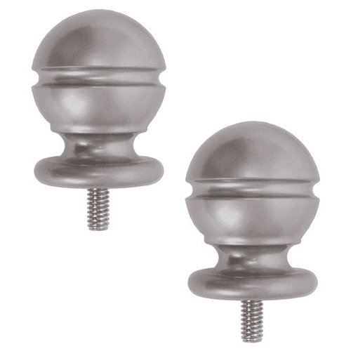 Quiet Glide Rail End Cap Kit with 1-1/2" Ball in Satin Nickel Finish