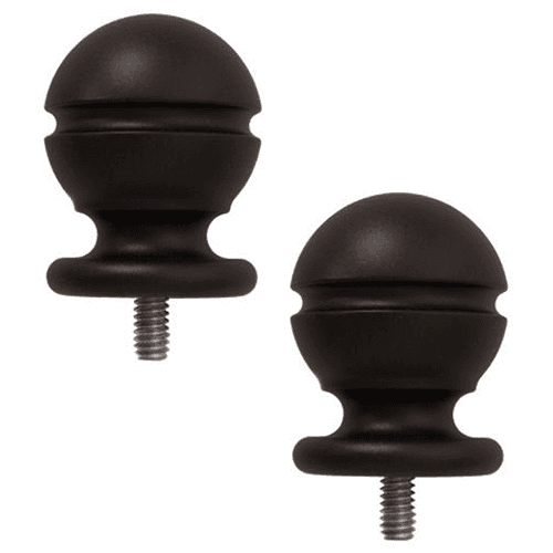 Black finish rail end cap kit with 1-1/2" ball